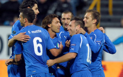 Vittoria  striminzita per l’Italia contro le Far Oer, ma Euro 2012 è ad un passo.