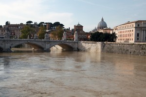 ponte vittorio emanuele ll con san pietro