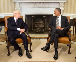 President Obama Meets With President Giorgio Napolitano Of Italy