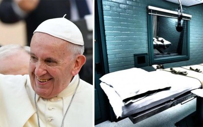 Papa Francesco: “La pena di morte è inammissibile perché attenta all’inviolabilità e dignità della persona”